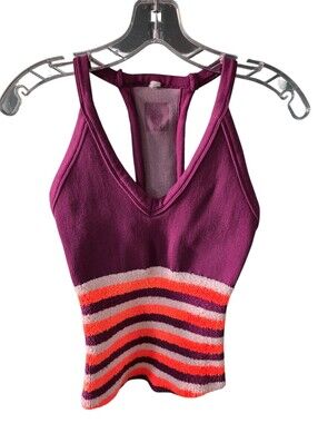 FP Movement by Free People All Clear V-Neck Striped Cami Size X-Small